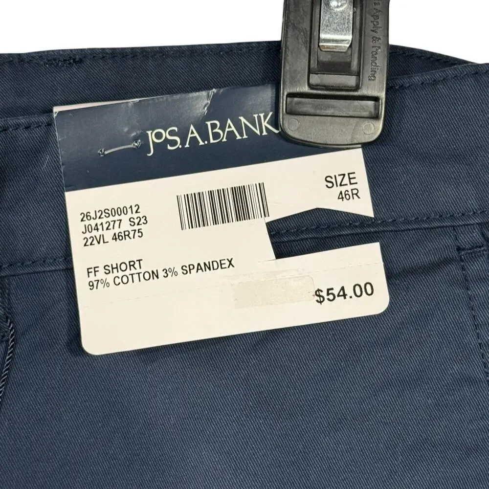 Jos. A. Bank Mens SZ 46R Comfort Stretch 9 in Shorts Tailored Fit Navy Blue New